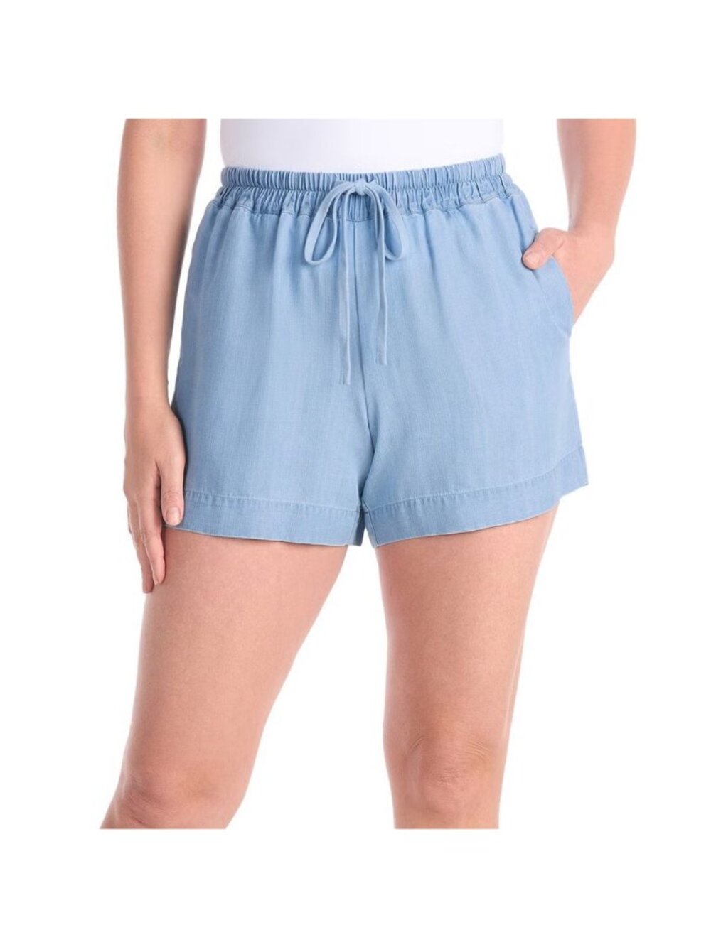 Hilary Radley Women's Tencel Short Light Blue Denim Size XS = 2 new with tag